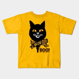 Black Cat- BOO! Kids T-Shirt